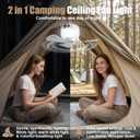 Camping Fan with Light & Remote, Portable Ceiling Fan Wireless Rechargeable Tent Fan with 4 Speeds,3 Light Modes,Timer, Battery Powered Fan for Tents, Canopy, Beach, RV, Car, Camper & Outdoor
