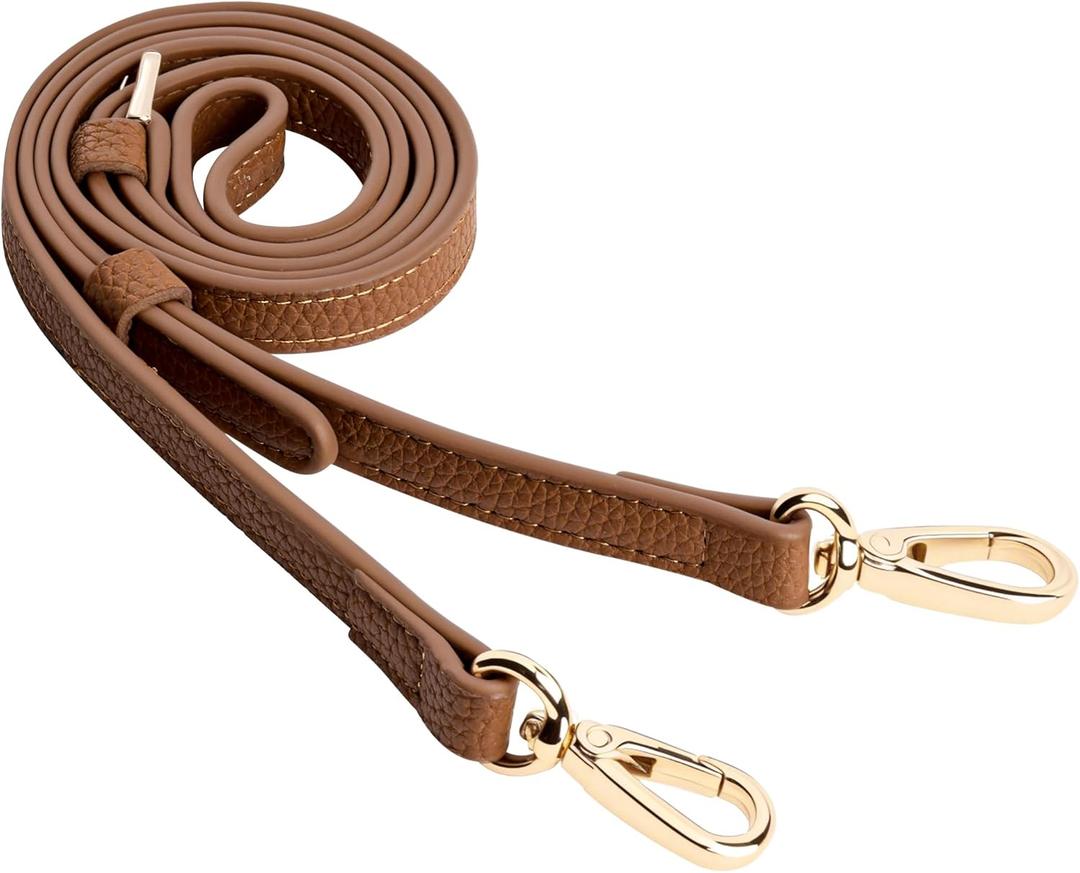 SEAVILIA PU Leather Purse Strap Replacement Crossbody Adjustable Long Thin Handmade Shoulder Handbags Strap