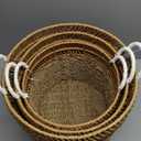 Set Of 3 Woven Storage Baskets, Sizes 12", 13.5", And 15". Perfect For Organizing Blankets, Toys, Laundry, Or Everyday Home Items. Durable, Stylish, And Versatile For Any Room.