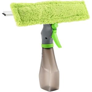 JSCARLIFE 3 in 1 Spray Glass Brush Kit - Window Cleaner Spray Bottle, Wiper Squeegee Microfibre Cloth Pad Kit for Cleaning Home Windows, car Windows, etc.