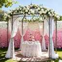 2 Panels Wedding Arch Draping Fabric 30" x 19Ft White Sheer Fabric Drapes Tulle Backdrop for Birthday Baby Shower Bridal Shower Ceiling Home Decor
