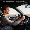 ENVYCLOUD Portable Car CD Player with USB/AUX Port,External CD Player Compatible with Car Radio Stereo, Laptop, TV, Computer,Universal for Vehicle with Adapter (Black)
