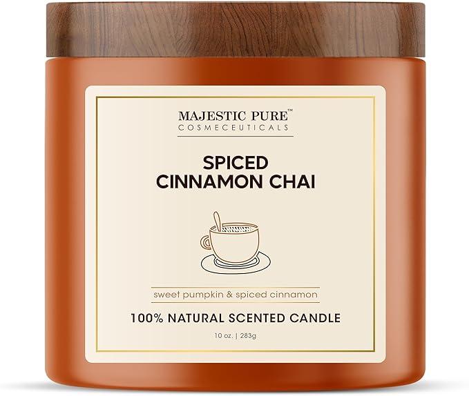 Candle Majestic Pure Pumpkin Cinnamon Scented Candle with Upto 45+ Hrs Burn Time, 2-Wick Candle, Soy Wax Blend for Cleaner Consistent Burn, 10 oz Jar Candle with Room Filling Fragrance, Spiced Cha
Majestic Pure Pumpkin Cinnamon Scented Candle with Upto 45+ Hrs Burn Time, 2-Wick Candle, Soy Wax Blend for Cleaner Consistent Burn, 10 oz Jar Candle with Room Filling Fragrance, Spiced Chai
i