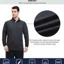 VEBOON Men's Polo Shirts Long and Short Sleeve Cotton Blend Heather Moisture Wicking Casual Collared Shirts (Black, S)