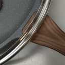 SENSARTE Nonstick Frying Pan Skillet with Lid, Omelet Pan with Cover, Healthy Cooking Chef's Pan, Kitchen Cooking Pan, Free of Intentionally Added PFOA/PFOS (12.5inch + Glass Lid) (Gray Granite)