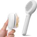 2 x Self Cleaning Slicker Cat & Dog Brush - Skin Friendly Shedding Grooming Tool for Pets, Pet Supplies Accessories, Deshedding Comb for Short Long Haired Kittens, Massage Function to Removes Loose Fur