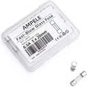 AMPELE (Pack of 20) 0.5A Fast-Blow Fuse 0.5Amp 125V Glass Fuses 0.2 x 0.78 inch/5 x 20 mm (0.5Amp)(F0.5AL, 125V)