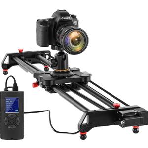 GVM Carbon Fiber Motorized Camera Slider - 31"/80CM with Remote Control, Supports Time-Lapse Photography, Video Mode, Tracking Shooting for Most Cameras