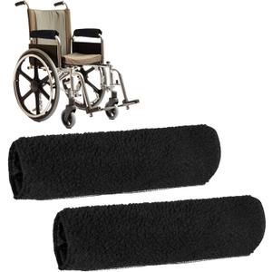 2 Pcs Wheelchair Armrest Pads Covers, Non-Slip Widened Self Adhesive Armrest Strips, Washable Comfortable and Protective for wheelchairs Office Chairs armchairs