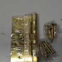 Komsen 3 Pack Ball Bearing Door Hinges,4in x 4in Door Hinges,Heavy Duty Stainless Steel Door Hinges for Exterior & Interior Doors,Smooth and Quiet, Non Removable Pin (Gold)