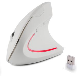 Wireless Mouse Ergonomic White Left Handed Mice, Vertical Left Hand Optical Ergo Carpal Tunnel Portable Lightweight Cordless Mice for PC Laptop Computer Mac Office Travel Middle Large Hands Women Gift