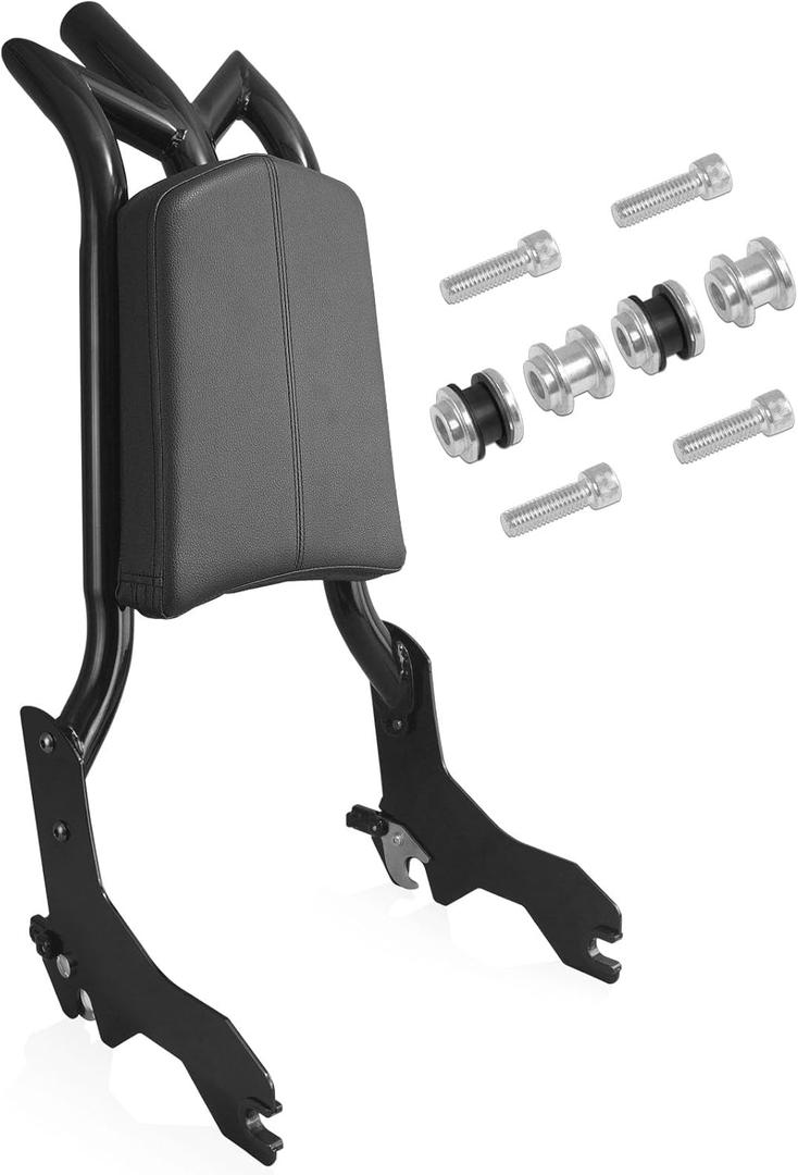 Custom 26Tall Adjustable Sissy Bar Docking for Harley Davidson 2018-2025 Low Rider Models Lowrider ST FXLR FXRST FXLRS FXLRST Sport Glide FLSB Dyna Gloss Black (26)