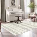 Miukiki 4x6 Area Rug for Living Room Moroccan Washable Rugs Non Slip Indoor Floor Carpet Foldable Large Soft Area Rug for Dining Room Bedroom with Low Pile(Grey,4'x6')