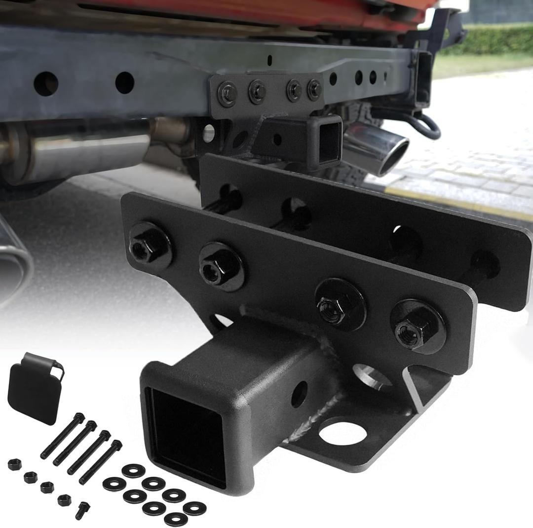 MusixiA Trailer Tow Hitch Receiver Kit for Ford Bronco 2021 2022 2023 2024 2025 2 Door & 4 Door Hitch Receiver with Cover, 2 Inch Receiver Hitch Towing Hook (Exclude Bronco Sport)