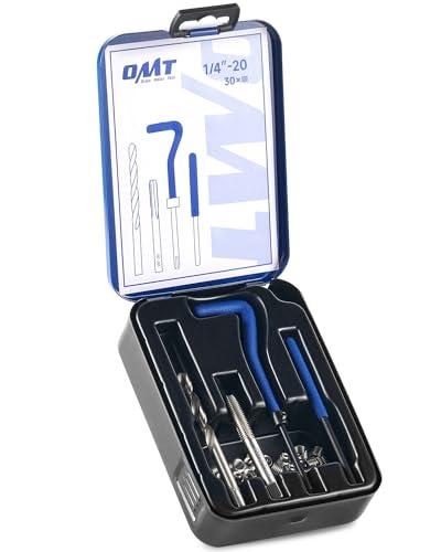 Orion Motor Tech Thread Repair Kit, 1/4"-20 Thread Repair Tool Set with HSS Drill Bit & 30 Thread Inserts, SAE Thread Repair Installation Kit for Rethreading Internal Threads with Carry Case