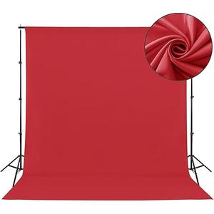 Sensfun 7x5ft  Red Photography BackdropBackground Red Christmas Backdrops for Wedding Birthday Xmas Party Banner Children Portrait Photo Studio Wall Decorations