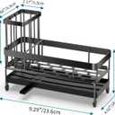 masadi Sink Organizer Caddy Countertop for Kitchen, Black Dish Sponge Holders, Instant Dry Brush Holders, Kitchen Storage Organziation Essentials and Decor