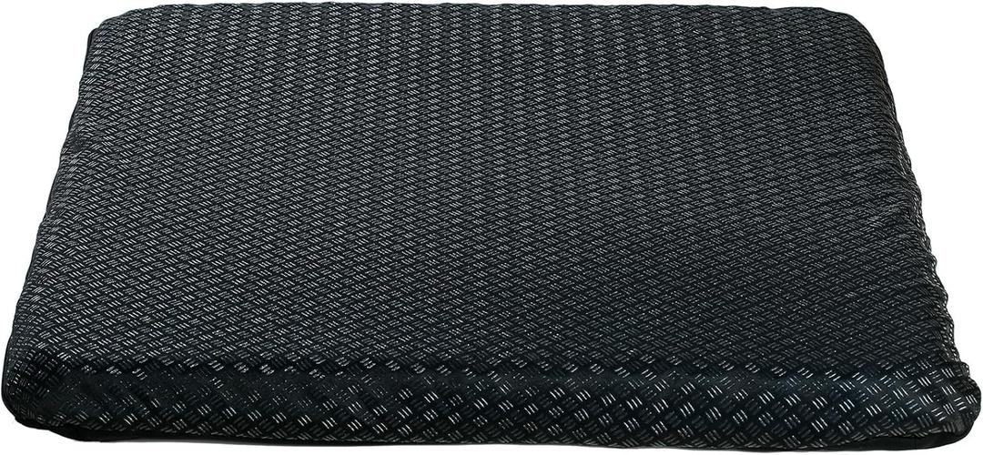 Gel Seat Cushion for Long Sitting - 16.5" x 14.5" x 2.4" (Extra ThickSoft) Gel Cushion for People Over 180 lbs, Pressure Relief Cushion for Office Chair, Egg Cushions for Wheelchair, Seat Pad for Car (Thicken Size Black Cover)