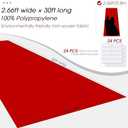 Red Carpet Runner for Party,140GSM,2.6FTx30FT Carpet Party Decorations Red Runway Rug for Prom,Felt Non-Woven Fabric, Hollywood Theme Party Decorations Runner for Wedding Ceremony