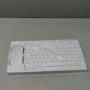 Bluetooth Keyboard and Mouse Combo,Ultra Slim Rechargeable Portable Wireless Keyboard Mouse Set Compact for Android Windows Tablet Cell Phone iPhone iPad Computer Desktop PC Laptop(White)
