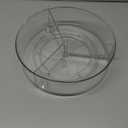 Roninkier Clear Lazy-Susan Organizer with 3-Dividers - 11 Inch Divided Turntable Organizer for Cabinet, Pantry, Kitchen, Fridge, Countertop, Bathroom, Vanity