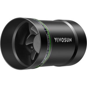 VIVOSUN 4 Inline Booster Duct Fan, 130 CFM Quiet Exhaust Fan for HVAC Ventilation in Grow Tents, Basements, Bathrooms, Kitchens, and Attics