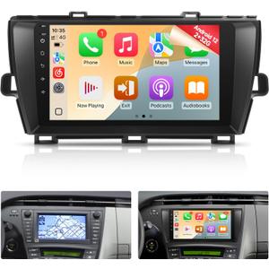 Naifay 8Core Android12 Car Radio for Toyota Prius 2010-2015, 9" IPS Touchscreen for Prius Stereo with Carplay Android Auto/Bluetooth/Wi-Fi/FM/GPS/SWC/Canbus(Fit Big Screen with J.B.L Logo on Left)