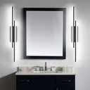 PRESDE 40" LED Bathroom Vanity Light, Modern Black Wall Bar Fixture Over Mirror Dimmable