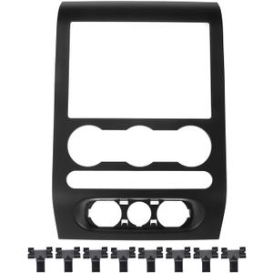 X AUTOHAUX Dash Radio Bezel Center Dashboard Trim Panel Cover for Ford F150 2004 2005 2006 2007 2008 4L3Z-1504302-AAA Dash Radio Climate Bezel Center Trim Panel