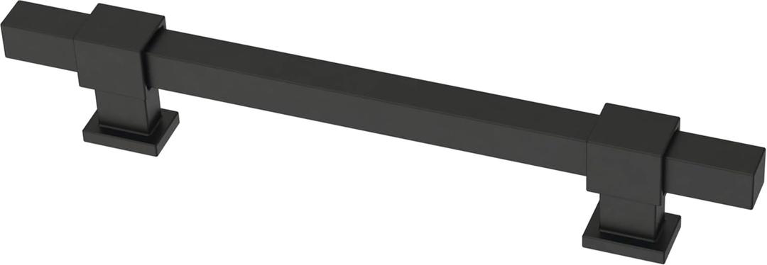 Franklin Brass 5 Pack Matte Black Cabinet Handles Adjustable Drawer Pulls for Kitchen Cabinet Knobs Dressers and Cupboards 1-3/8 to 6-5/16 inch (35160mm) Hole Center | Adjusta-Pull