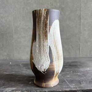 Rustic Ceramic Vase, Large Farmhouse Style Decorative Vase for Home Decor,Tall Vintage Terracotta Pottery Clay Vases for Living Room Entryway Table Centerpiece (6.4" L x 6.4" W x 12.8" H)