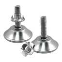 Bestgle 20 Pack Furniture Levelers, Medium Duty External Thread M8 Furniture Glide Leveling Feet with T-Nuts Pronged Adjustable Feet Pads for Table Chair Foot