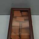 Watch Case Box for Men  14 Slots Watch Display Organizer with 6-Compartment Eyeglasses Storage, Real Glass Lid 2-Layer PU Leather Collection Holder Gift for Loved Ones Brown