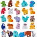 Wooden Toddler Puzzles, Montessori Toys ABC Alphabet Puzzle for Kids Ages 35, Cute Animal Shape Letters Matching Game, Preschool Learning Educational Toys Gift for Girls Boys 3 4 5 Years Old