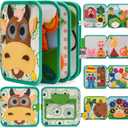 Montessori Busy Book for Toddlers 1-3, Felt Quiet Book & Busy Board for Preschool Learning, Fine Motor Skills & Sensory Play, Educational Travel Toy and Gift for Kids  Farm Animals Theme, Green