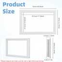 4 Pcs Garage Door Windows, 21"×14" Replacement Vinyl Windows Inserts Kit with UV Resistant Resin Glass, Garage Door Windows Inserts for Exterior Garage Doors, Clear Design (Style2)