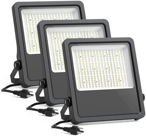 AIKVSXER 36000Lm LED Stadium Flood Lights 1500W Equivalent Commercial Area Lighting 6000K IP65 Waterproof Arena Lights LED Work Light for Courts Gym Sport Fields 2Packs