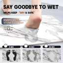 Stone Bath Mat,Diatomaceous Earth Shower Mat,Fast-Drying Stone Bathroom Floor Mat,Absorbent Non-Slip Diatomite Mats for Bathtub,White Marble