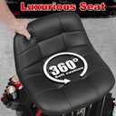 Rolling Stool with Wheels, Adjustable Height Pneumatic Garage Work Mechanic Stool Seat with Backrest, 400 LBS Capacity 360° Swivel Mechanic Crepper Chair with Tool Tray Storage, Black, 17.13" x 14.57" / 15.7" - 20.47"