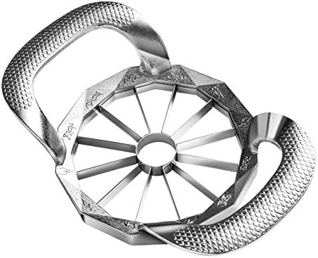 Apple Slicer, HEAVY DUTY Apple Corer, 12-Blade Stainless Steel Apple Cutter Divider Pitter ，Sturdy and Sharp
