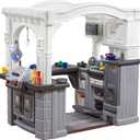 Step2 Grand Walk-in Kitchen & Grill Kids Playset, Indoor/Outdoor Kitchenette, Interactive Play with Lights and Sounds, Durable Plastic, 103 Piece Toy Accessories, Toddlers 2+ Years Old, Gray/White, Box 1 of 2 ONLY