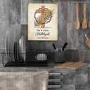 YCYD Christian Decor He is risen Hallelujah Matthew 28:8 Wood Sign, Cross Theme Decorative Sign, Wall Art Wooden Hanging Sign Decor, for Office Bedroom Living Room Home Decoration 10x8 Inch