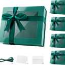 PACKQUEEN 5 Extra Large Magnetic Green Gift Boxes with Window 16.3x14.2x5In, 17 inches × 14.5 inches × 5.5 inches
