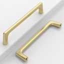 10 Pack 5"(128mm) Brushed Gold Cabinet Pulls Kitchen Cabinet Handles Drawer Handle Cupboard Hardware for Cabinets