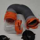 Camco 3-Foot Super Heavy-Duty Tote Tank Sewer Hose Kit | 18mil HTS Vinyl (39645), Black