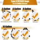 For Ridgid Shop Vac bags 6-9 Gallon, ALYYDBG 5 Pack Size B VF3503 Sturdy Double Layer Vac Filter Bags