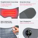 Large Fit Wearable Foot Massager Wrap, Cordless Heated Ankle Massager with Red Light, Portable for Foot Comfort & Circulation Support, 6 Modes 3 Intensities, Multi-Area Use for Foot, Knee & Back