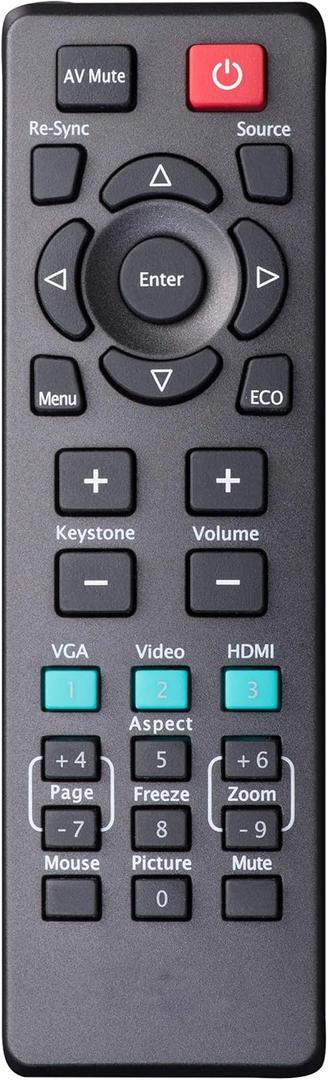 HW-Navigator-5 Projector Remote Control for InFocus IN134, IN134ST, IN136, IN136ST, IN138HD, IN138HDST, IN2134, IN2136, IN2138HD, IN119HDG, INL3148HD, INL3149WU, SP1081HD, SP2080HD