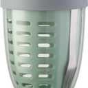 Reusable Portable Fruit Cups with Lid, Removable Colander, and Stainless Steel Fork | 20oz Fruit Storage Containers for Fridge with BPA-Free, Leak-proof, Easy-to-Clean, Fresh-Keeping (Green)