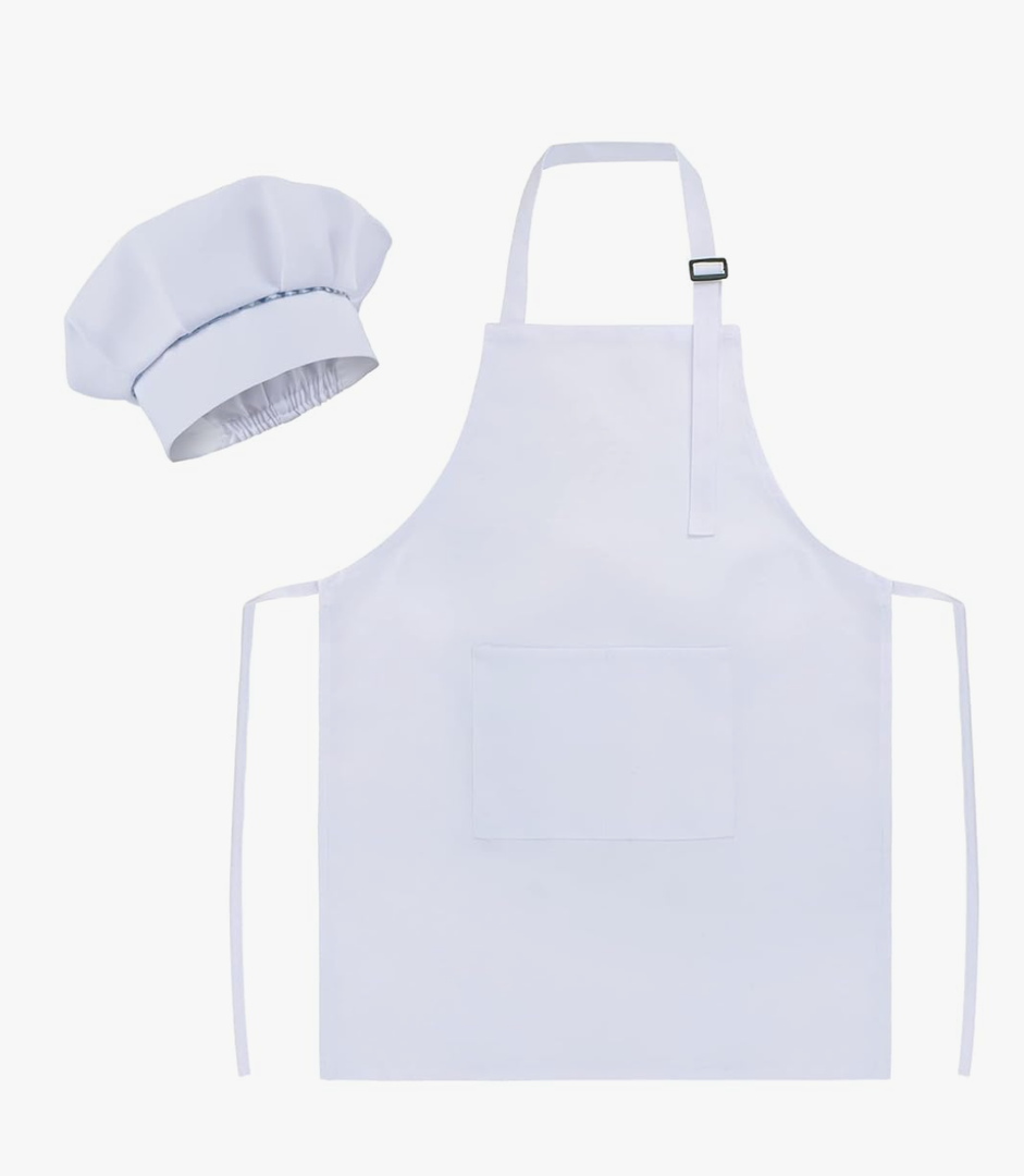Kids Apron and Hat Set Children Chef Apron for Cooking Baking